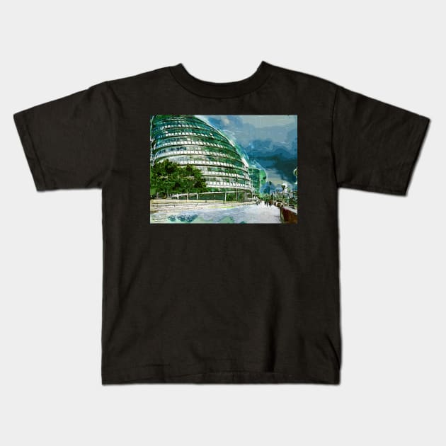 Buildings next to The Shard Kids T-Shirt by oreundici